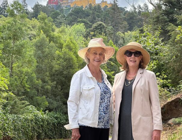 Ladies and Pena Palace in Sintra